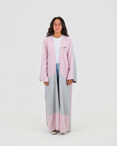 PINK-GREY BLOCK ABAYA